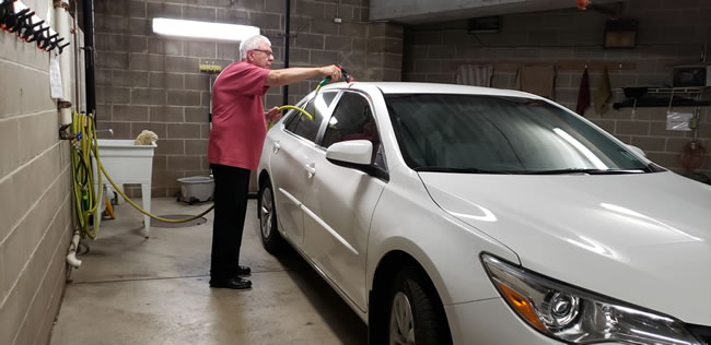 CAR WASH BAY in heated garage